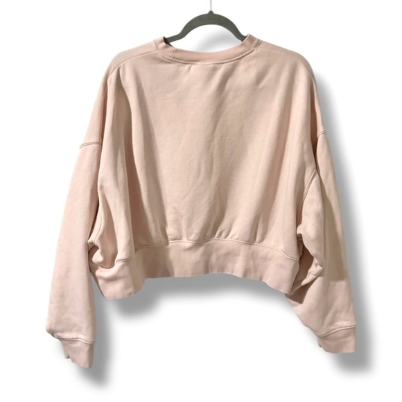 Nike Phoenix Over-Oversized Crew Neck Pink Sweatshirt Swoosh Women's Size Small - Picture 3 of 13